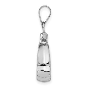 Sterling Silver Rhodium-plated Polished Puppy Paw Ash Holder Pendant — alternate view