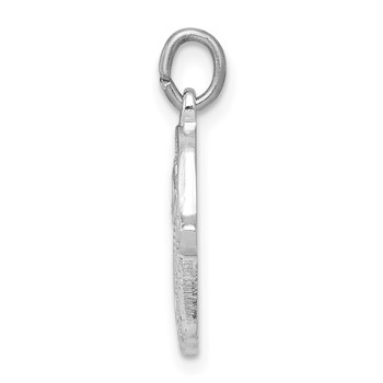 Sterling Silver Platinum-plated Polished Chamseh/Hamsa Pendant — alternate view