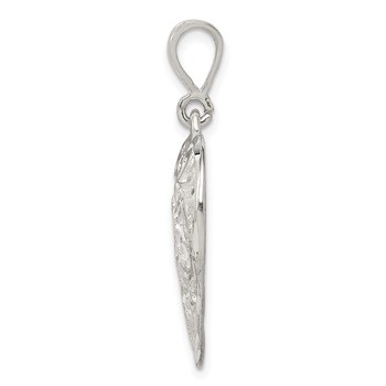 Sterling Silver Polished Filigree Heart Pendant — alternate view