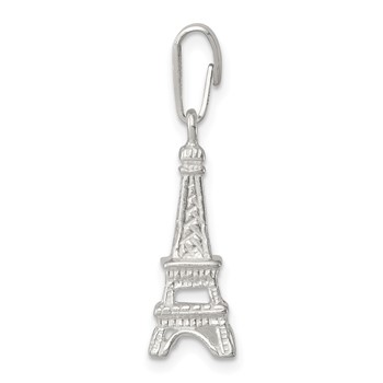 Sterling Silver Polished Eiffel Tower Charm — alternate view