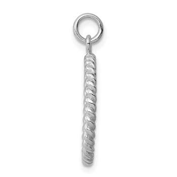 Sterling Silver Rhodium-plated Anchor Pendant — alternate view