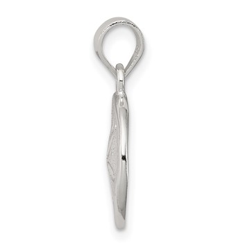 Sterling Silver Polished Sand Dollar Pendant — alternate view