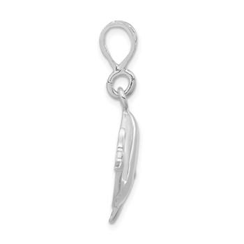 Sterling Silver Polished Whale Pendant — alternate view