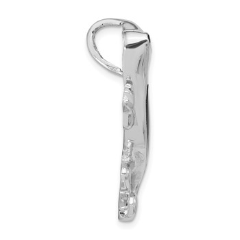 Sterling Silver Polished Enameled Gecko Chain Slide Pendant — alternate view