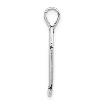 Sterling Silver Polished & Antiqued Windsurfer Chain Slide Pendant — alternate view