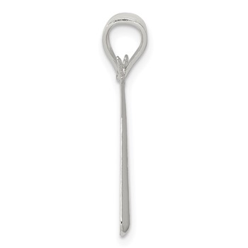 Sterling Silver Polished Bats and Baseball Pendant — alternate view