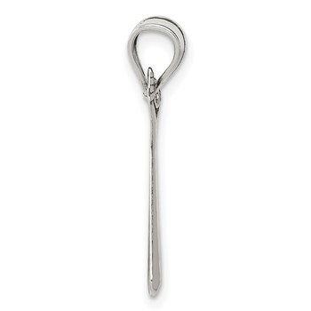 Sterling Silver Antiqued Bats and Baseball Pendant — alternate view