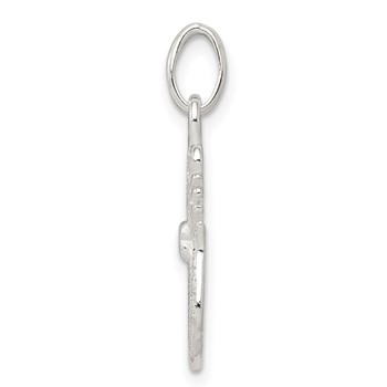 Sterling Silver Polished Cat Charm — alternate view