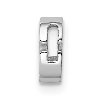 Sterling Silver Rhodium-plated CZ Letter G Initial Slide Charm — alternate view