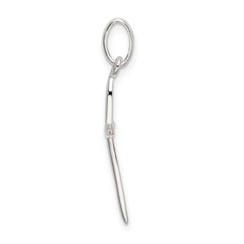 Sterling Silver Polished Passion Cross Charm — alternate view