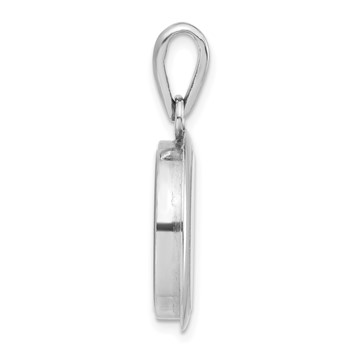 Sterling Silver Rhodium-plated PVC Globe & Floating Glass Beads Pendant — alternate view