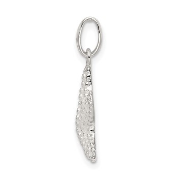 Sterling Silver Polished and Textured Starfish Charm — alternate view