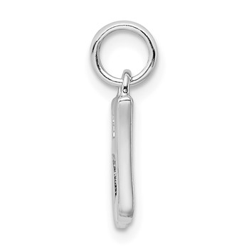 Sterling Silver Rhodium-plated Music Note Pendant — alternate view