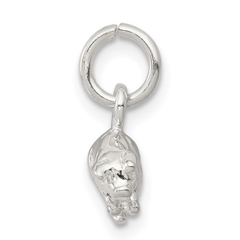 Sterling Silver Pig Charm — alternate view