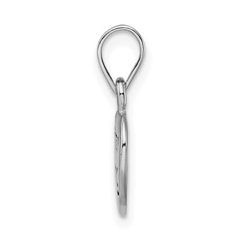 Sterling Silver Rhodium-plated Antiqued Love My Dog Pendant — alternate view