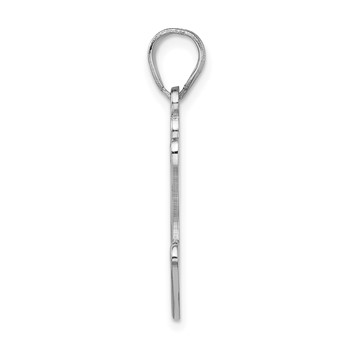 Sterling Silver Rhod-plate Enamel Autism w/Heart Handprint Pendant — alternate view