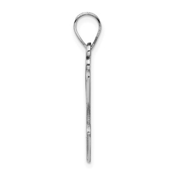 Sterling Silver Rhod-plate Enamel Autism w/Smiley Face Handprint Pendant — alternate view