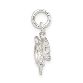 Sterling Silver Dolphins Charm — alternate view