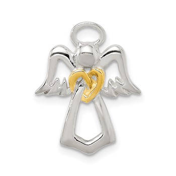 Sterling Silver and Gold-tone Angel Chain Slide