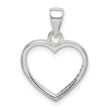 Sterling Silver Enamel LOVE YOU MOM Heart Pendant