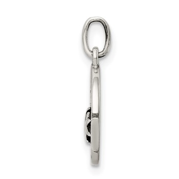 Sterling Silver Enamel Love you to the Moon and Back Charm Pendant — alternate view