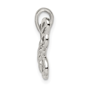 Sterling Silver Diamond-cut Butterfly Pendant — alternate view