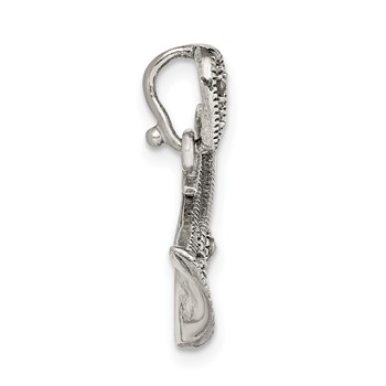 Sterling Silver Antiqued Marcasite Trumpet Pendant — alternate view