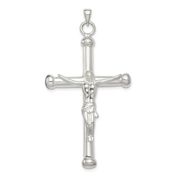 Sterling Silver Polished Crucifix Pendant