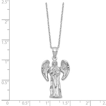 Sterling Silver Rhodium-plated Angel Ash Holder 18in Necklace — alternate view