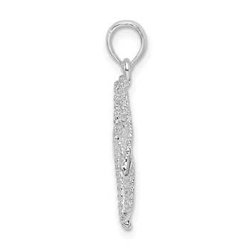 De-Ani Sterling Silver Rhodium-Plated Polished Pierced Starfish Pendant — alternate view