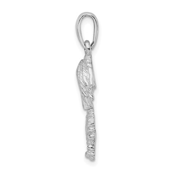 De-Ani Sterling Silver Rhodium-Plated Polished Palm Tree Pendant — alternate view