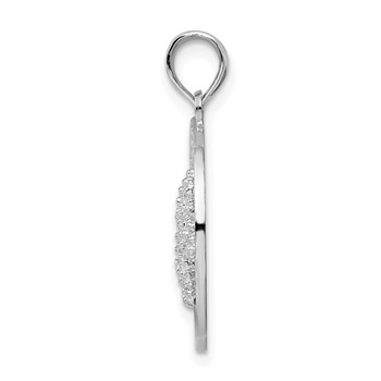 De-Ani Sterling Silver Rhodium-Plated Textured Turks and Caicos with Starfish Pendant — alternate view