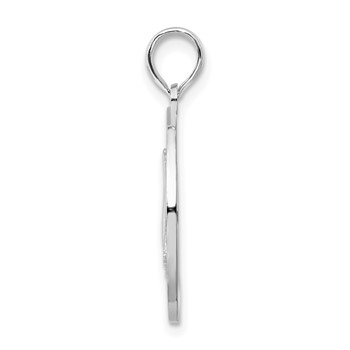 De-Ani Sterling Silver Rhodium-Plated Textured Turks and Caicos with Sailboat Pendant — alternate view