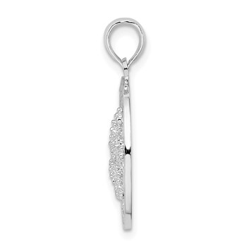 De-Ani Sterling Silver Rhodium-Plated Textured Siesta Key Florida with Starfish Pendant — alternate view