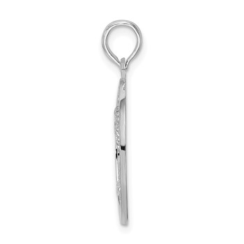De-Ani Sterling Silver Rhodium-Plated Textured Key West with Palm Tree Pendant — alternate view