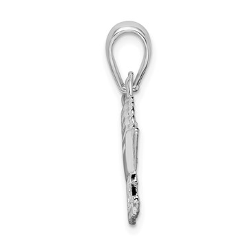 De-Ani Sterling Silver Rhodium-Plated Polished Key West Cruise Ship Pendant — alternate view