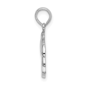 De-Ani Sterling Silver Rhodium-Plated Polished Key West Dolphin Pendant — alternate view
