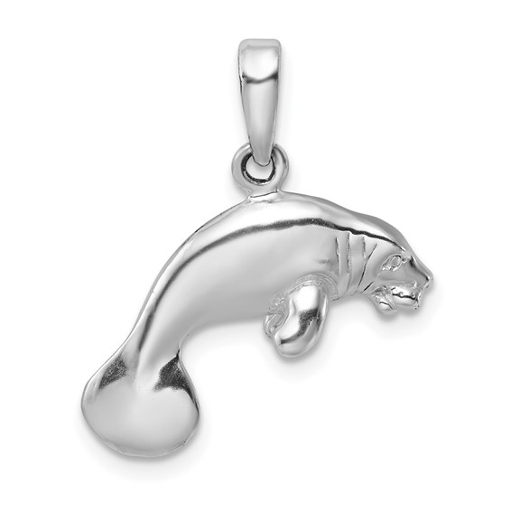 Single Dolphin Polished Sterling Silver Charm Single Dolphin Polished Sterling Silver Charm