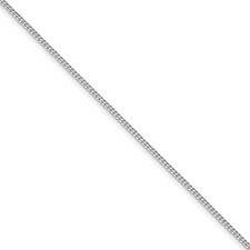 Image of Sterling Silver Rhodium-plated 1.5mm Curb Chain