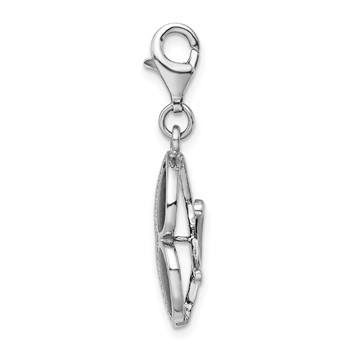 Amore La Vita Sterling Silver Rhodium-plated Polished 3-D Enameled Sunglass Charm with Fancy Lobster Clasp — alternate view