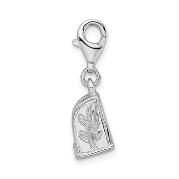 Amore La Vita Sterling Silver Rhodium-plated Polished 3-D Slot Machine Charm with Fancy Lobster Clasp — alternate view