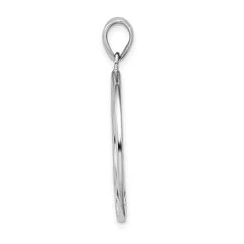 Amore La Vita Sterling Silver Rhodium-plated Polished Oval Shaped Charm Carrier Pendant — alternate view