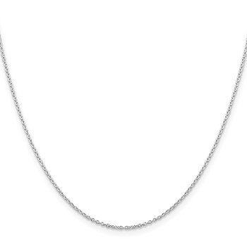 Sterling Silver Rhodium-plated 1.25mm Cable Chain with a 2 inch extention — alternate view