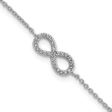 Cheryl M Sterling Silver CZ Infinity Symbol 7 Cheryl M Sterling Silver CZ Infinity Symbol 7