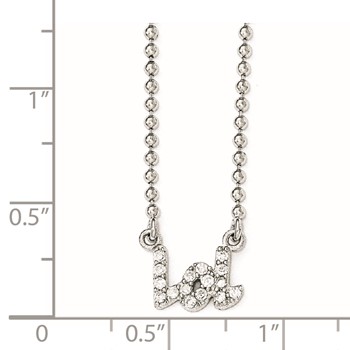 Cheryl M Sterling Silver CZ LOL 18in. Necklace — alternate view