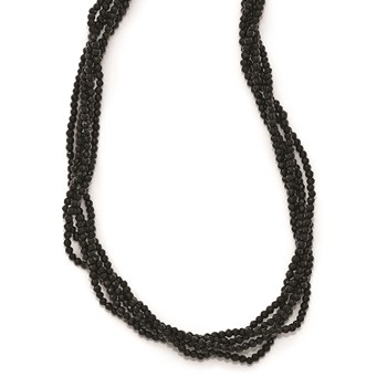 Cheryl M Sterling Silver CZ and Onyx Slip on Necklace