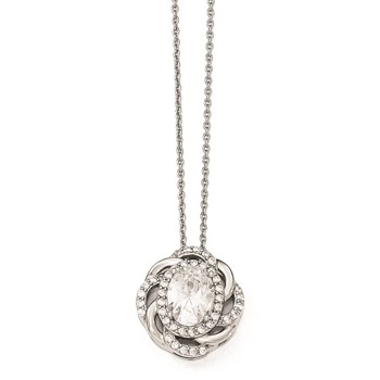 Cheryl M Sterling Silver CZ 18in Necklace
