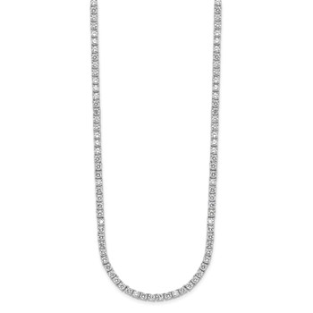 Cheryl M Sterling Silver Rhodium-plated Brilliant-cut CZ 18 Inch Necklace — alternate view