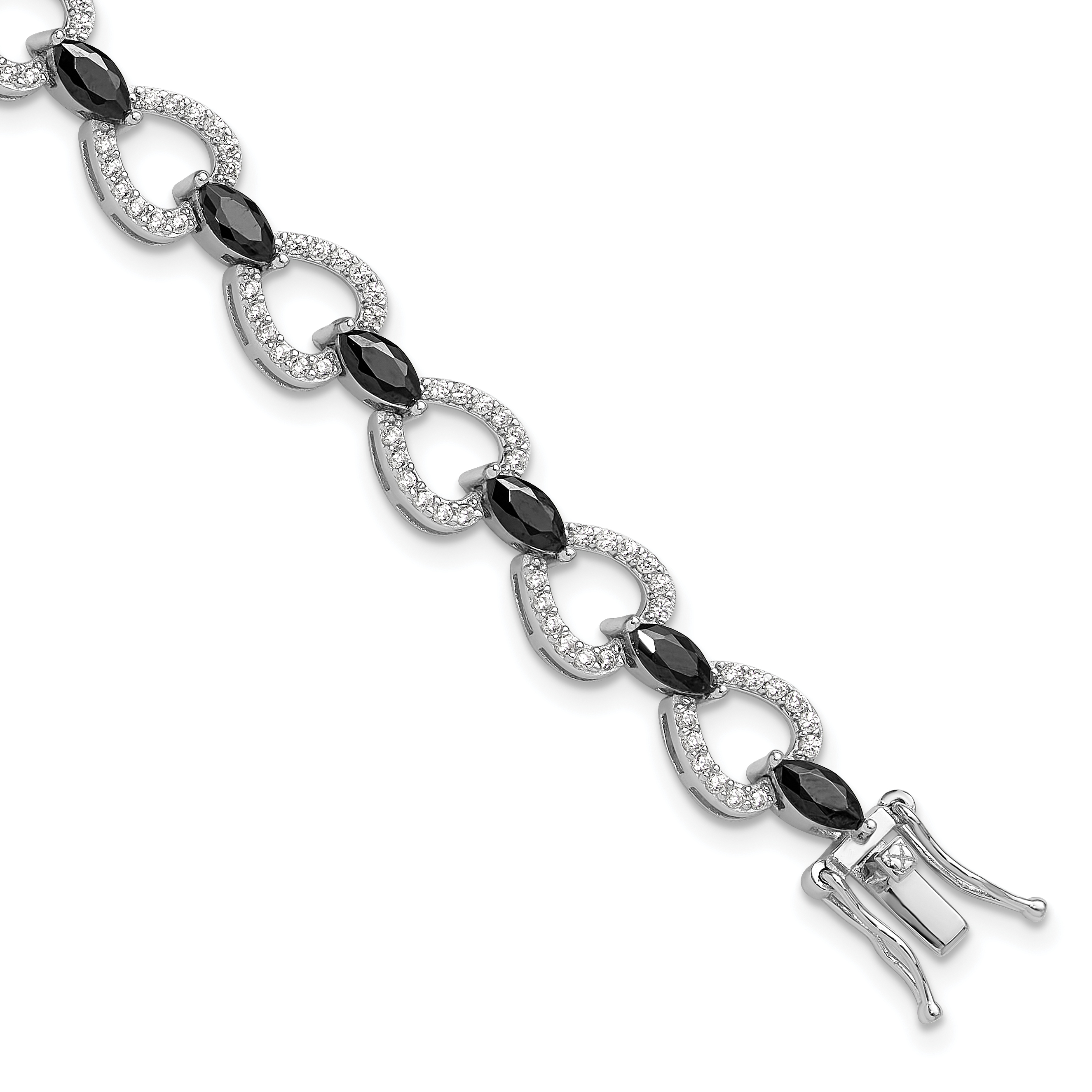 Sterling Shimmer Sterling Silver Rhodium-plated 1.7mm CZ 94