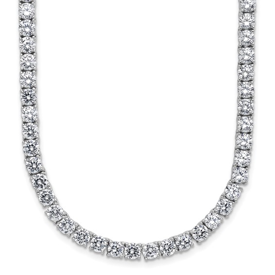 Cheryl M Sterling Silver CZ Black Cats Necklace